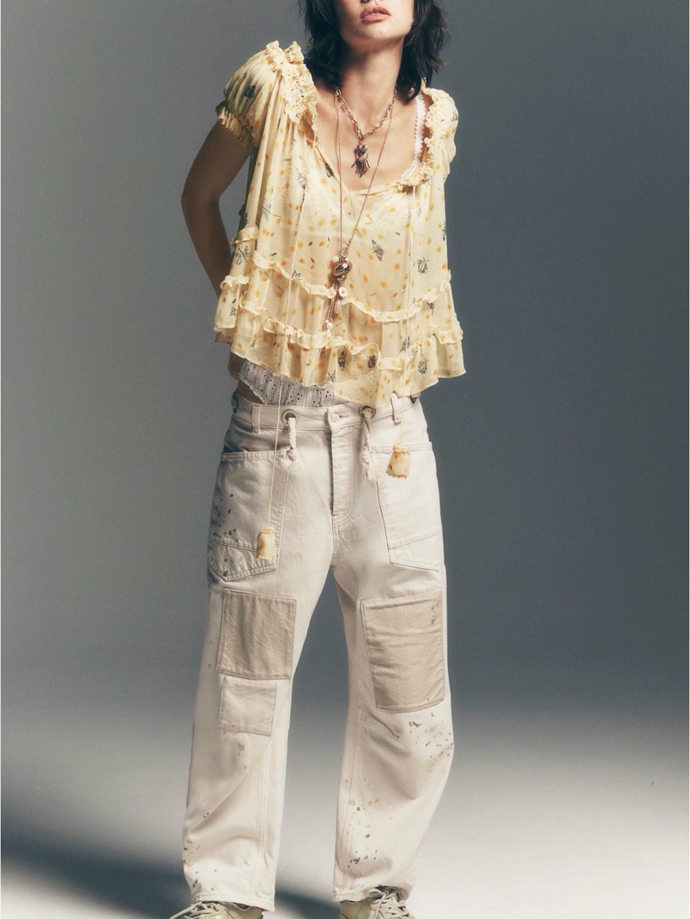 Free People Moxie Barrel Jeans in White